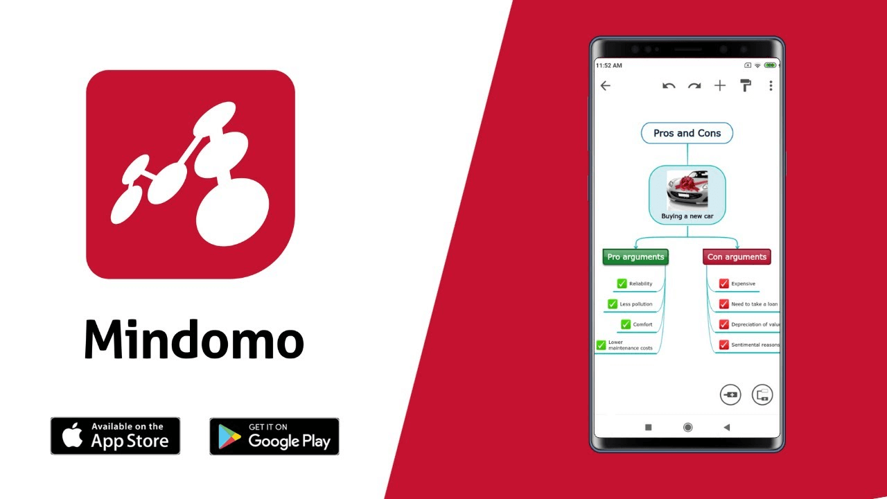 Mindomo Mind Mapping App (iOS & Android)