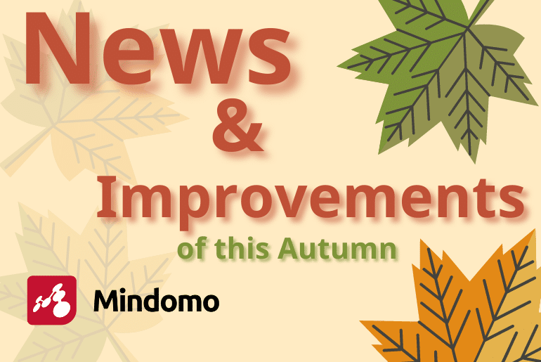 Mindomo News & Improvements of this Autumn