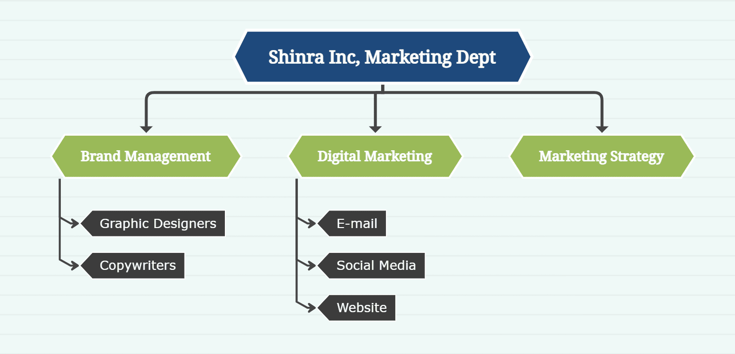 Functional Org Structure Charts - organizational chart example (organigram)