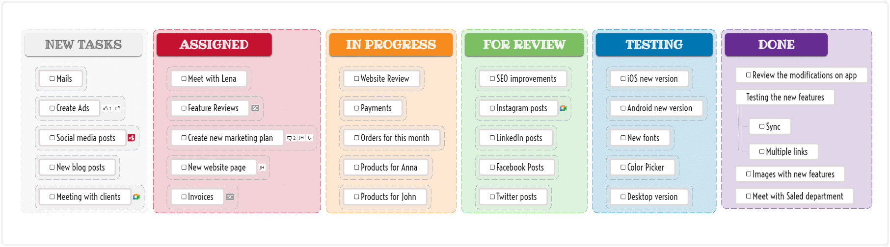 organize your tasks with a kanban board