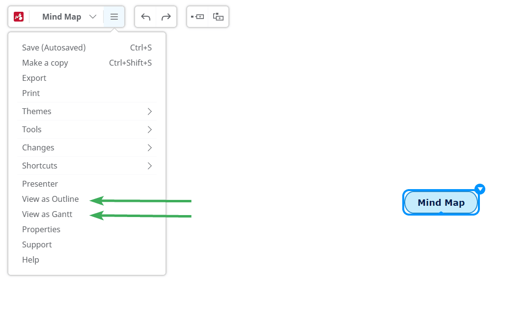 Mind map turn to other diagrams