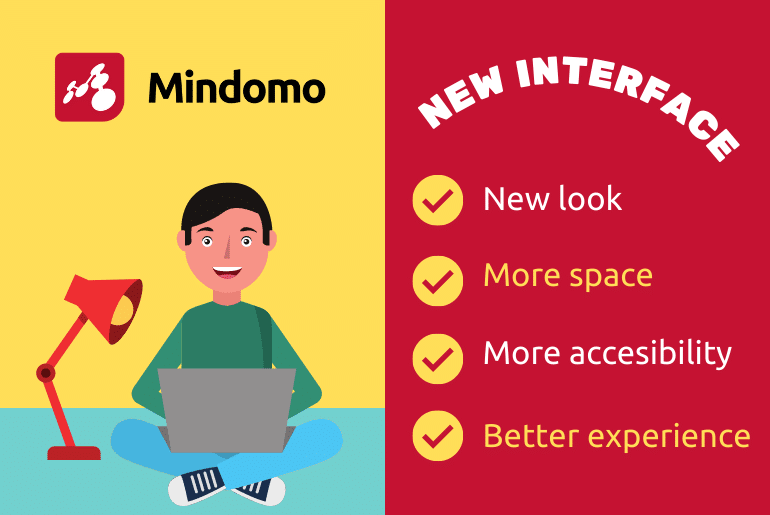 New user interface Mindomo