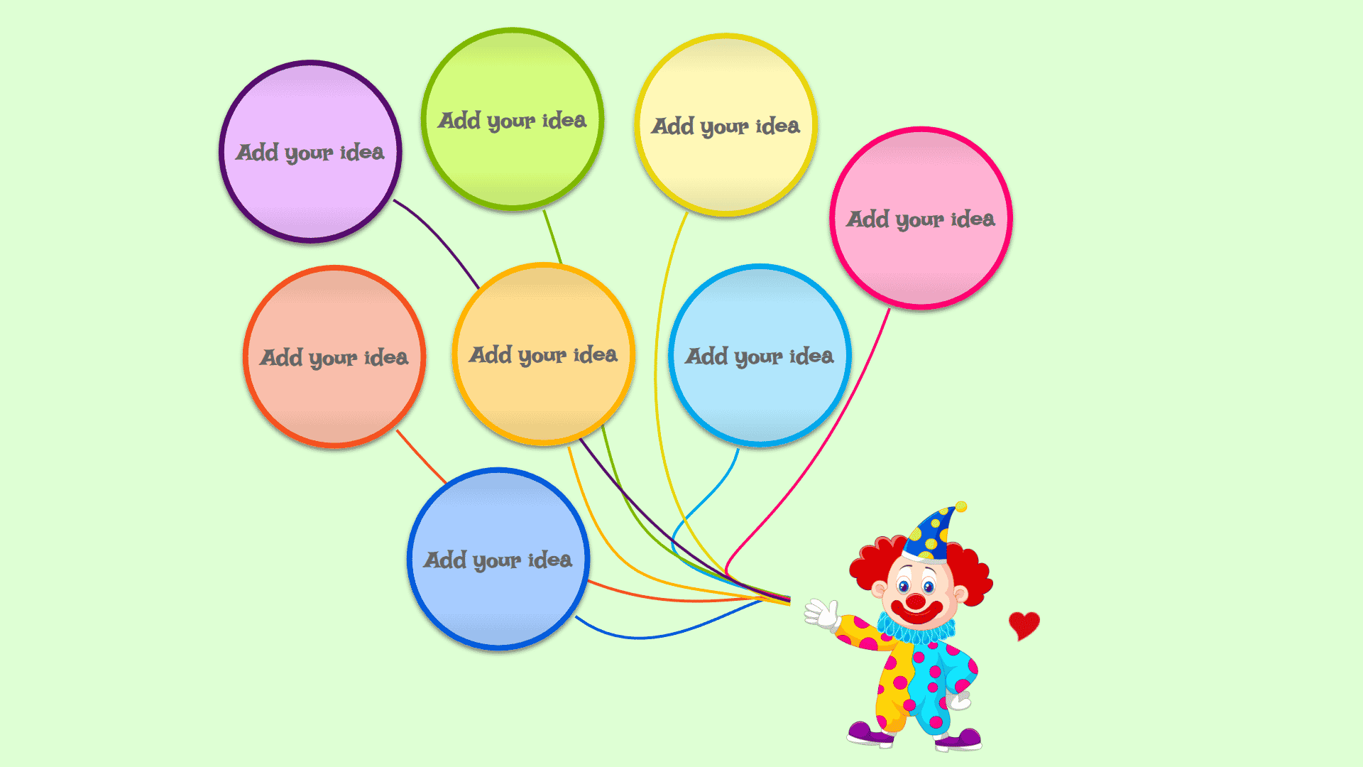 Baloon Brainstorming template for new ideas