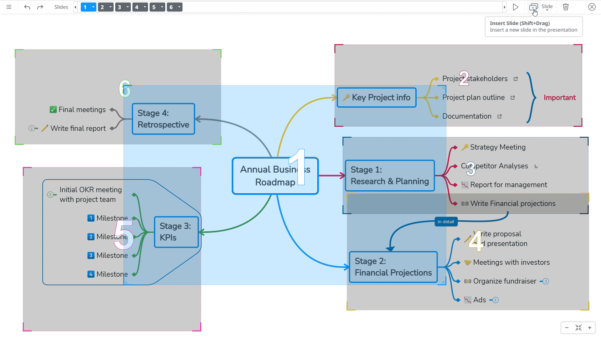 Step 4 - how to create a mind map presentation