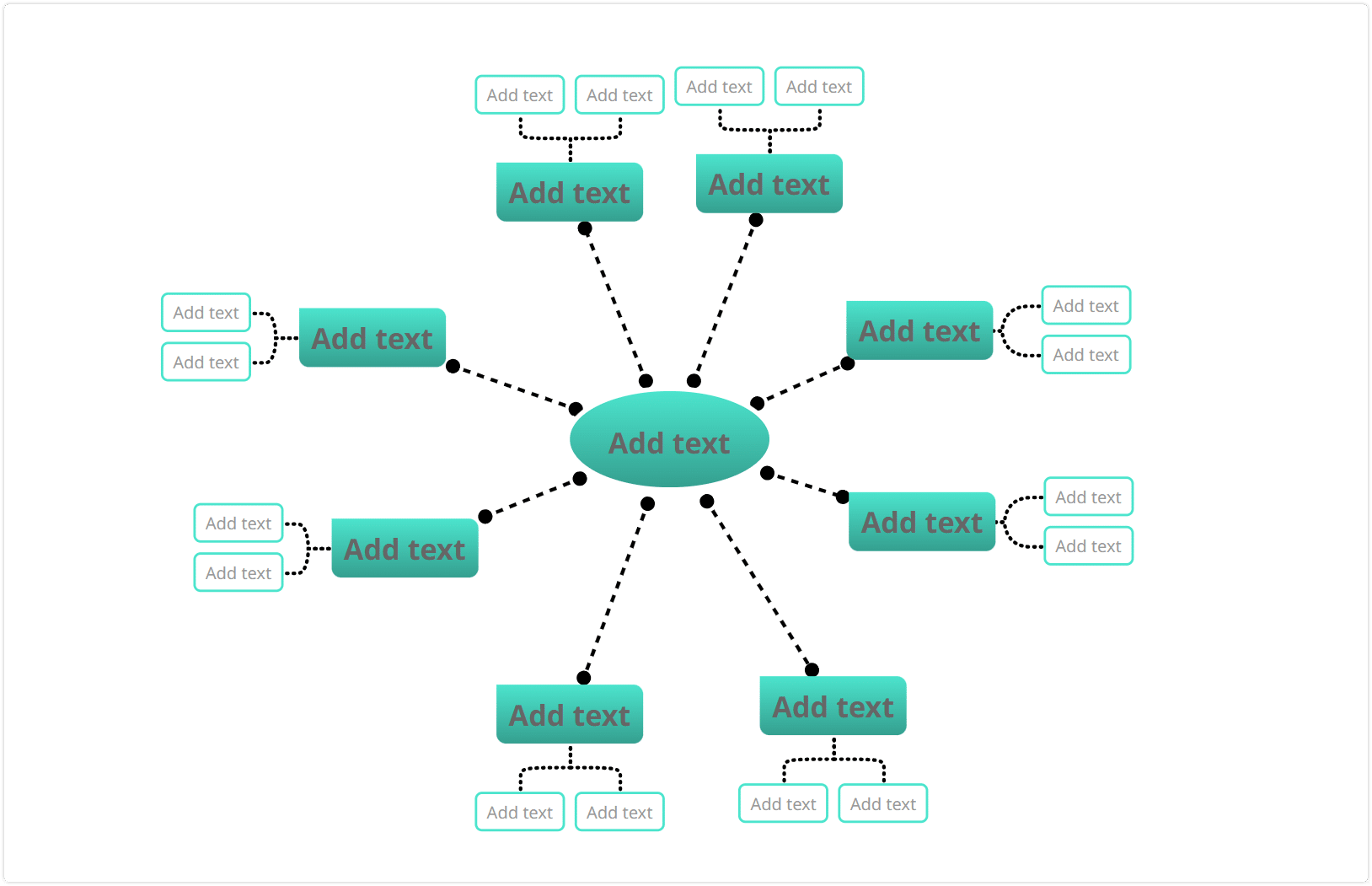 brainstorming diagram template - Cyan Wheel