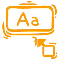 sizes of the fonts