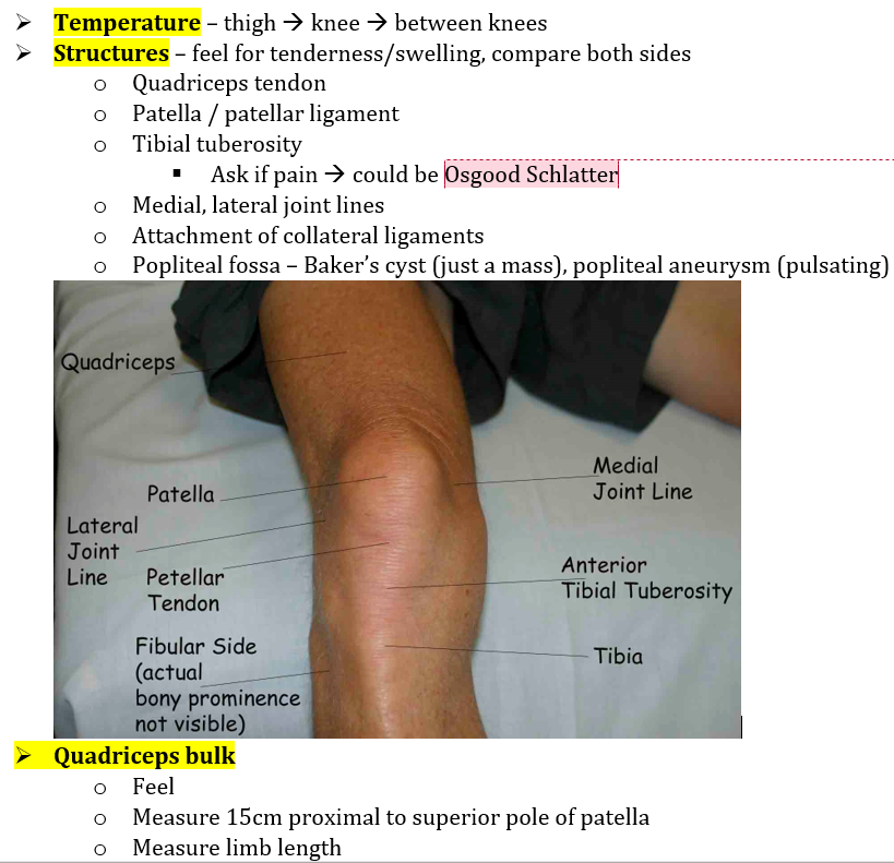 6 Hip Amp Knee Examination Mind Map