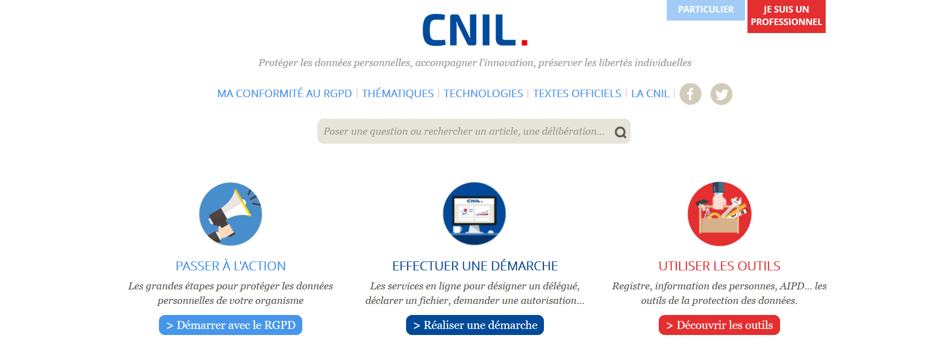 le site internet de la CNIL