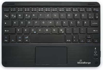 Bluetooth QWERTZ Tastatur mit Mauspad+ WindoWS Funktionstasten f1-f12 (21€)