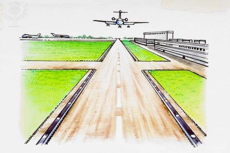 Démarche                                            Aircraft approaching runway. Photograph. Encyclopædia Britannica ImageQue