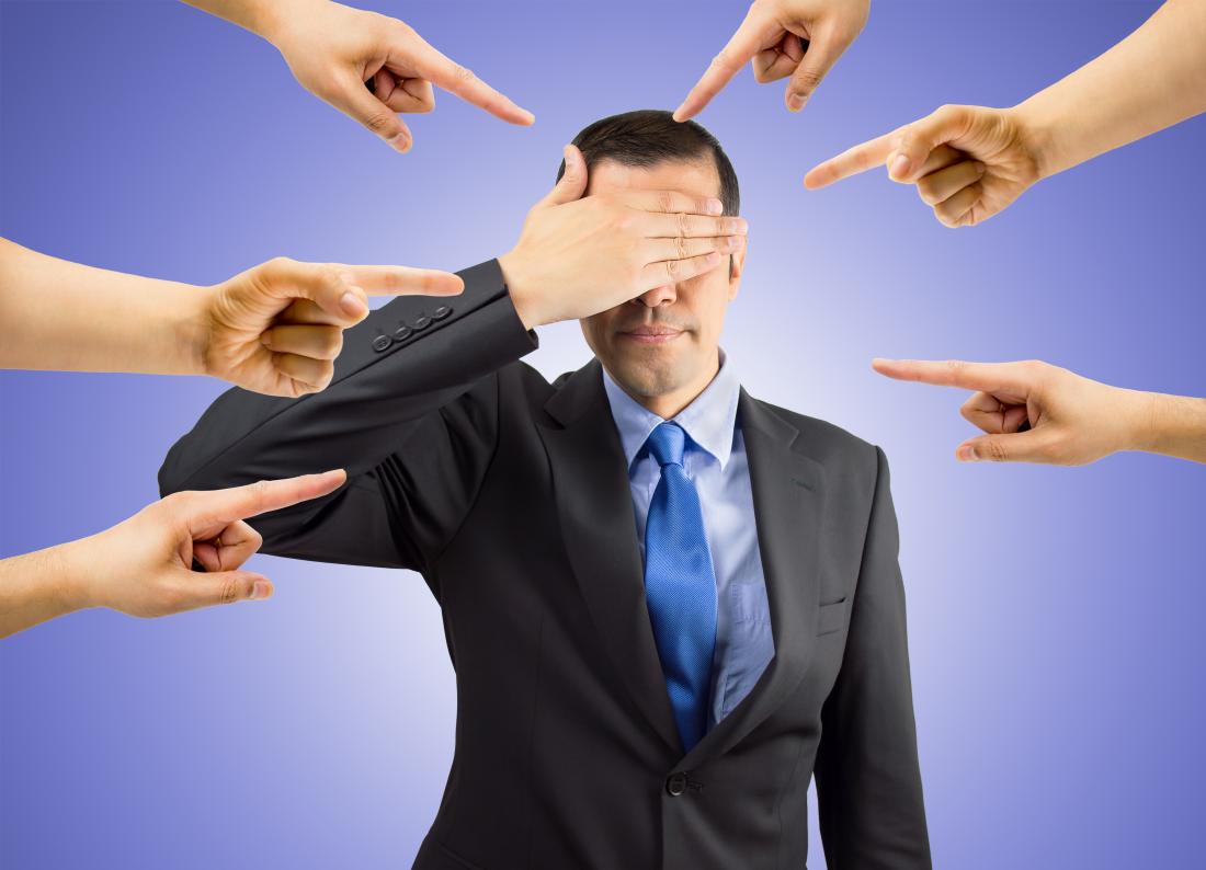 extreme fear and avoidance of social situations
where a person could be seen badly by other
