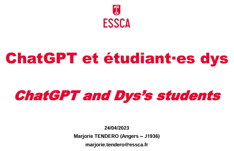 ChatGPT pour étudiants Dys