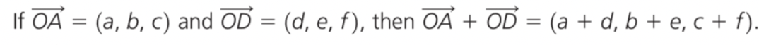 - Adding in R3 is a very similar process to R2
- Adding two vectors is the same as adding their components