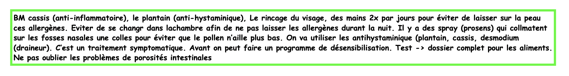 Les rhinites chroniques:
La rhinite allergique
- Annuelle (acariens, phanères) ou périodique (pollinique)
- Parfois allergie 