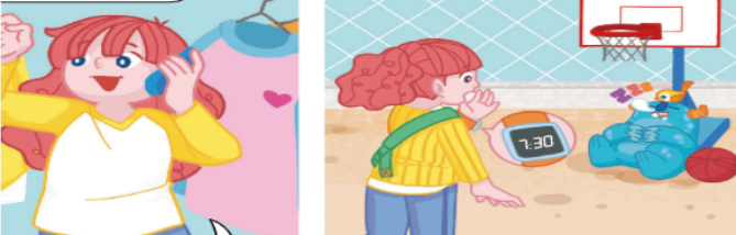 They are at Amy home and then at the Park.