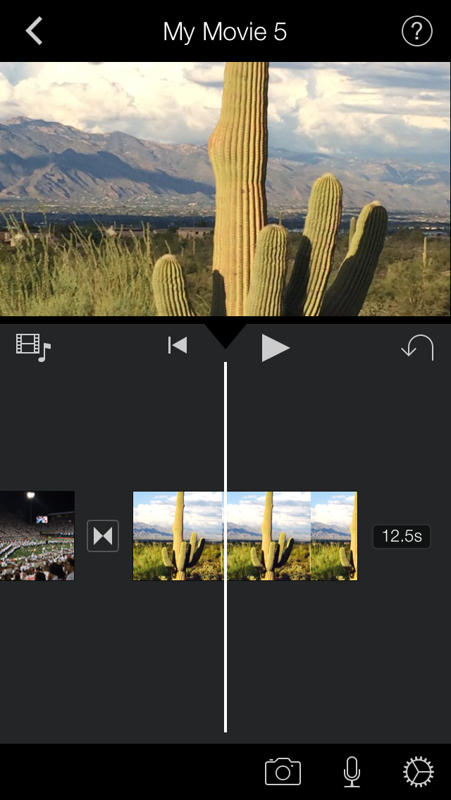 The photo is added to the video timeline.