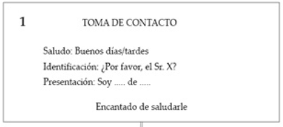 Paso 1 Toma de Contacto