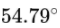 Example of Option 2:  Indicates that the vector is pointing (the direction of the head) towards 54.79 degrees right from due 