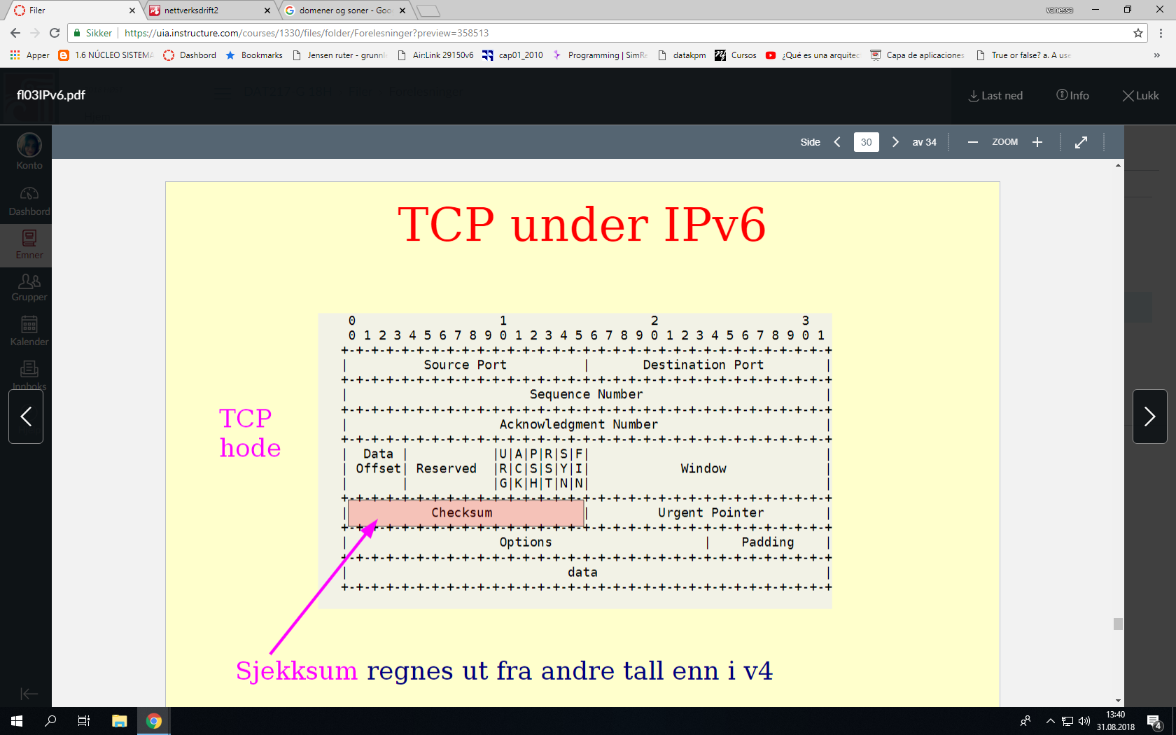 3.26 TCP under IPv6
