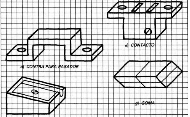 Lamina N° 9: Trazos IV.- primero cuadricular con lineas guia (lapiz 3H) de 8 mm de separacion, luego dibujar las figuras con 