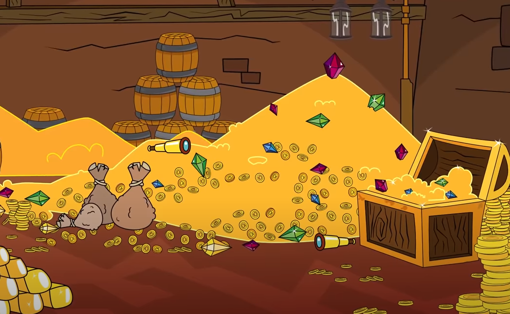 It had a room full of gold and diamonds.