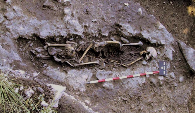 Ayazgo de cuerpos en cementerio mesolítico