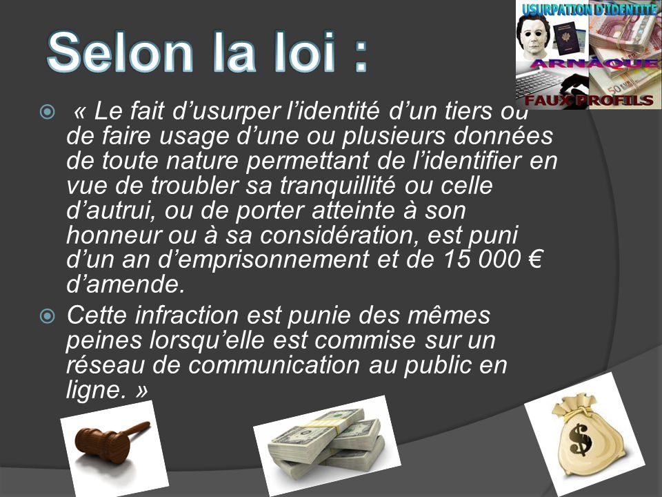 Usurpation d'identité