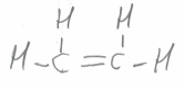 Unsaturated
Due to double/triple
bond, less H bonds with
C atoms