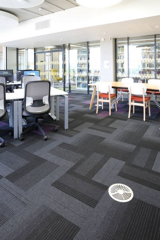 Use shades for the carpet (black, grey)