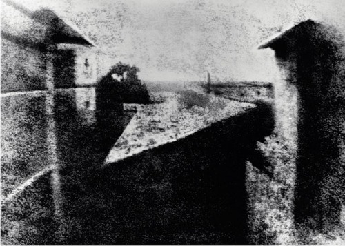 Joseph Niepce, View from the Window at Le Gras, c. 1826. Heliograph.