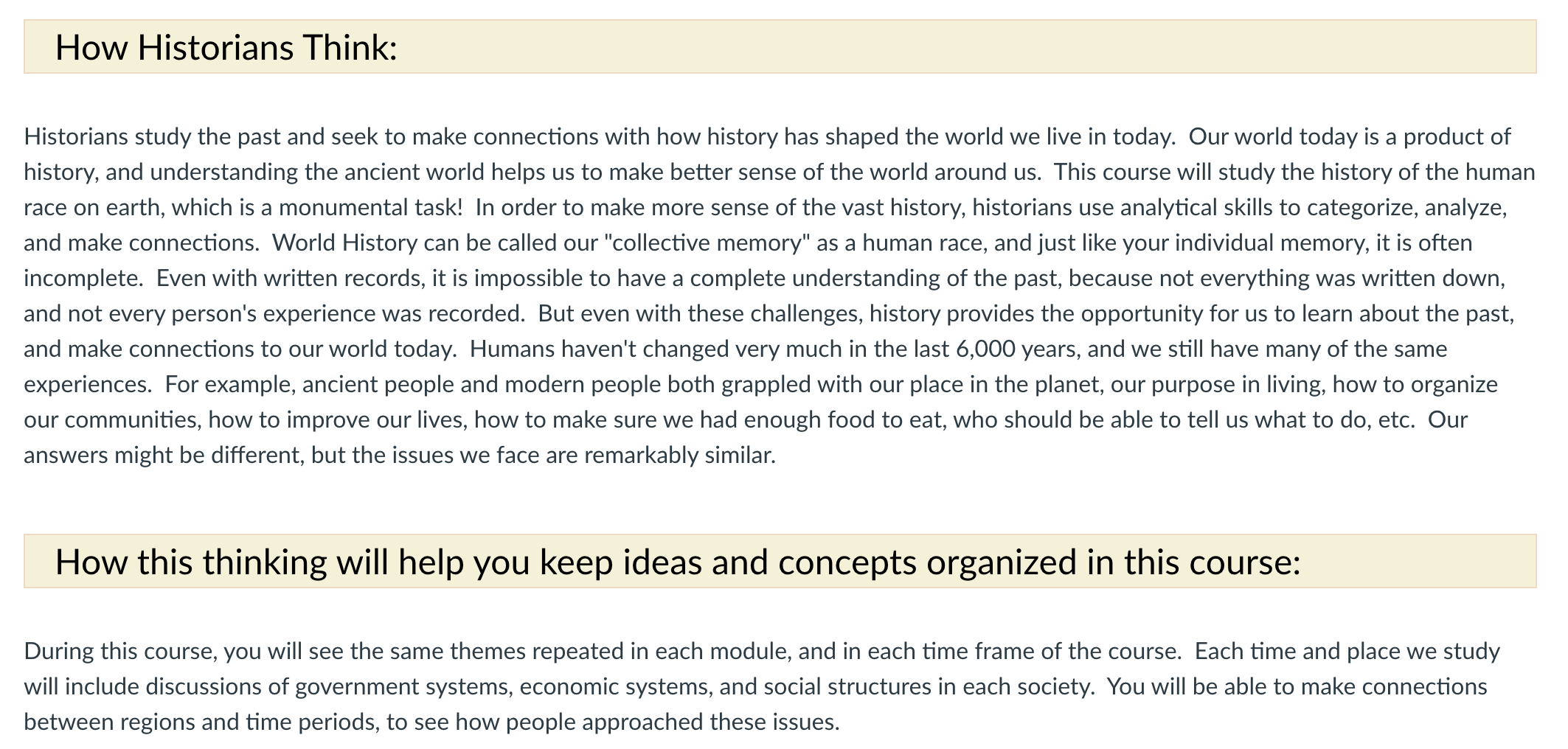 Definition of "Thinking Like a Historian"