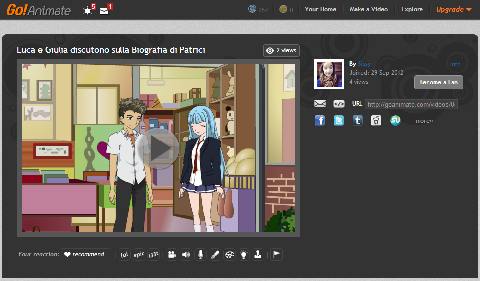 Cartoon su Goanimate