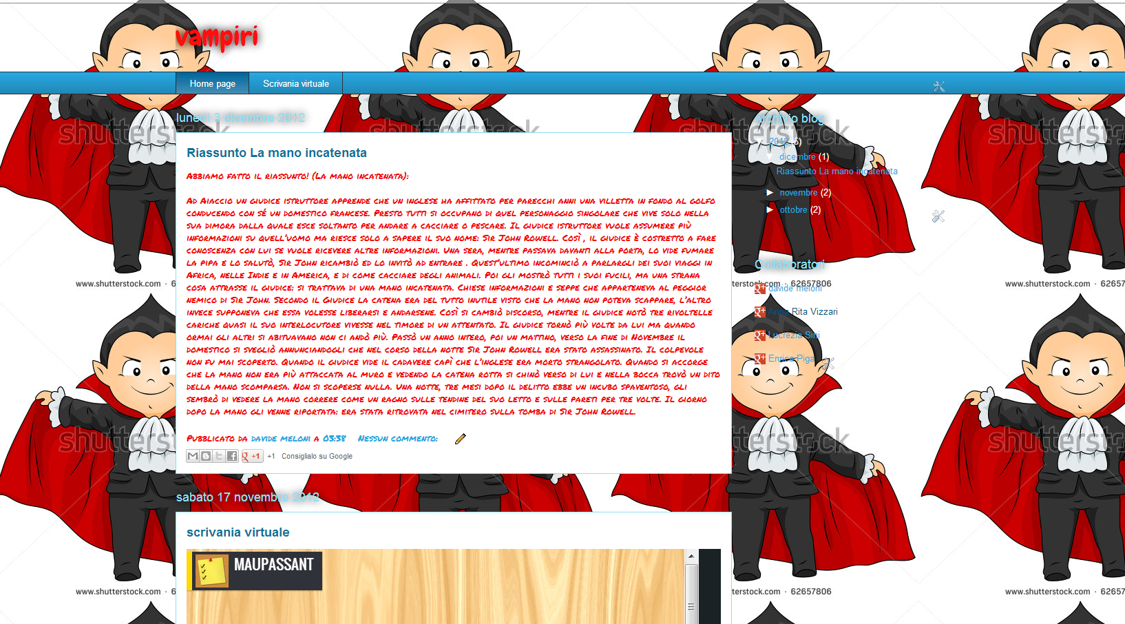 Il blog del gruppo (The blog of the group)