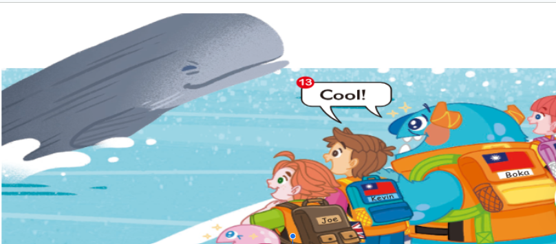 They all look at the whale and say, “Cool.”