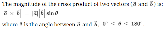 Formula for the Magnitude of the Cross Product