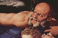In alto il Tempo vince la forza dell'Oblio, fanciulla senza cranio