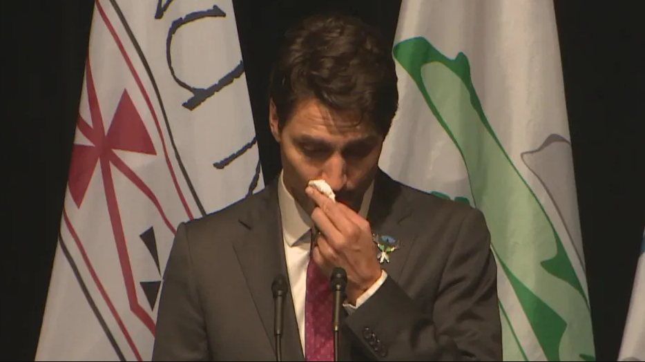 Justin Trudeau apologizing for residential schools - accepting reconciliation