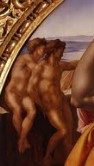 i GIOVANI NUDI si muovono orizzontalmente ed alludono al mondo pagano