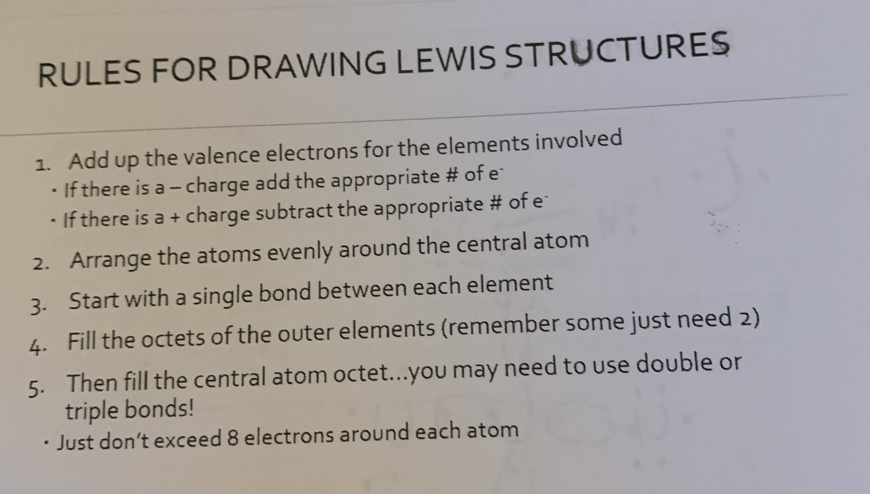 How to Draw Lewis Structures:
