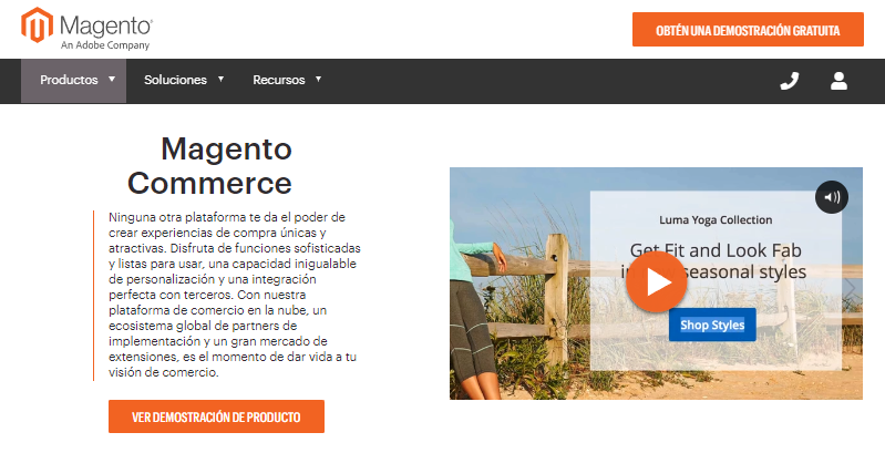 Magento
Magento cuenta con paquetes especializados en empresas pequeñas, medianas y grandes, así que tendrás las característi