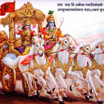 Arjun selected krishna as Sarthi