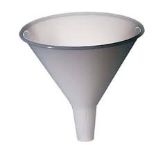 Funnel: the standard solution is transferred into the 
narrow burette opening by pouring it through the funnel