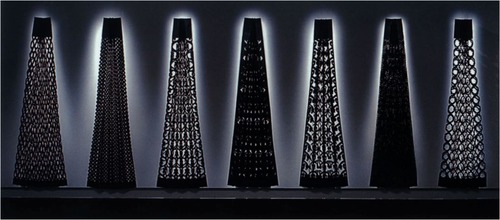 Lonnie Hutchinson, Sista7, 2003. Black building paper. Collection of Christchurch Art Gallery Te Puna o Waiwhetu.