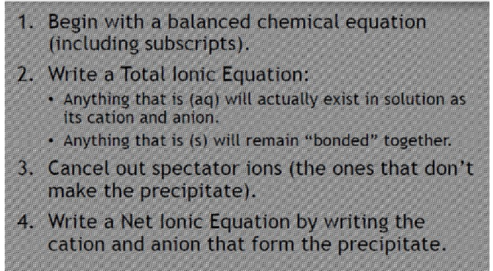 How to write Net ionic Equations: