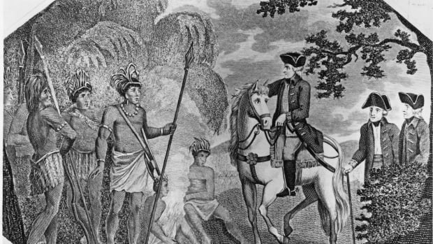 • The erasure present through land
is seen when Columbus comes to the Americas, and tries to take over and colonize the Indig