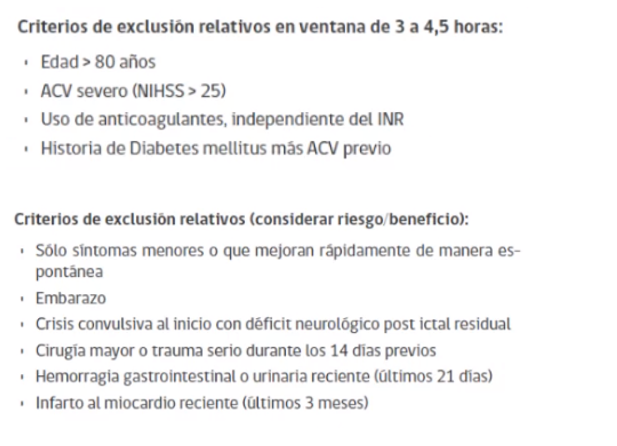 Criterios de exclusión relativos