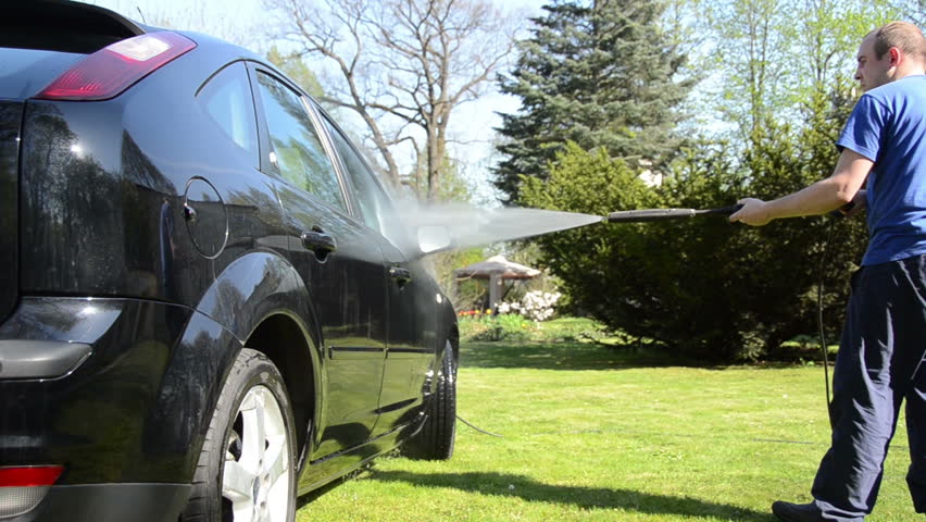 2. Wash your car on the lawn.