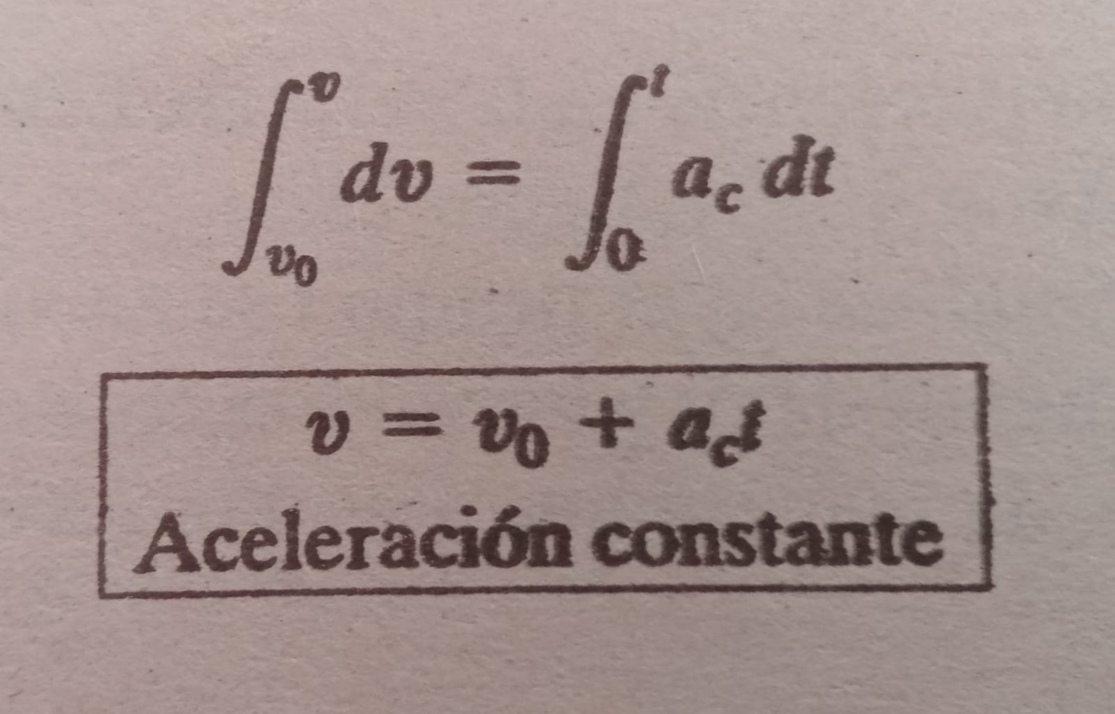 VELOCIDAD COMO FUNCION DEL TIEMPO: