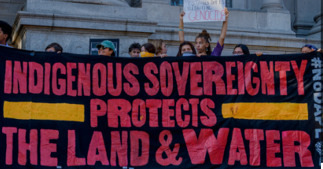 (Protests led for Land being taken)