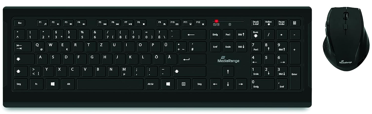 Funk-Tastatur 
mit Maus (21€)